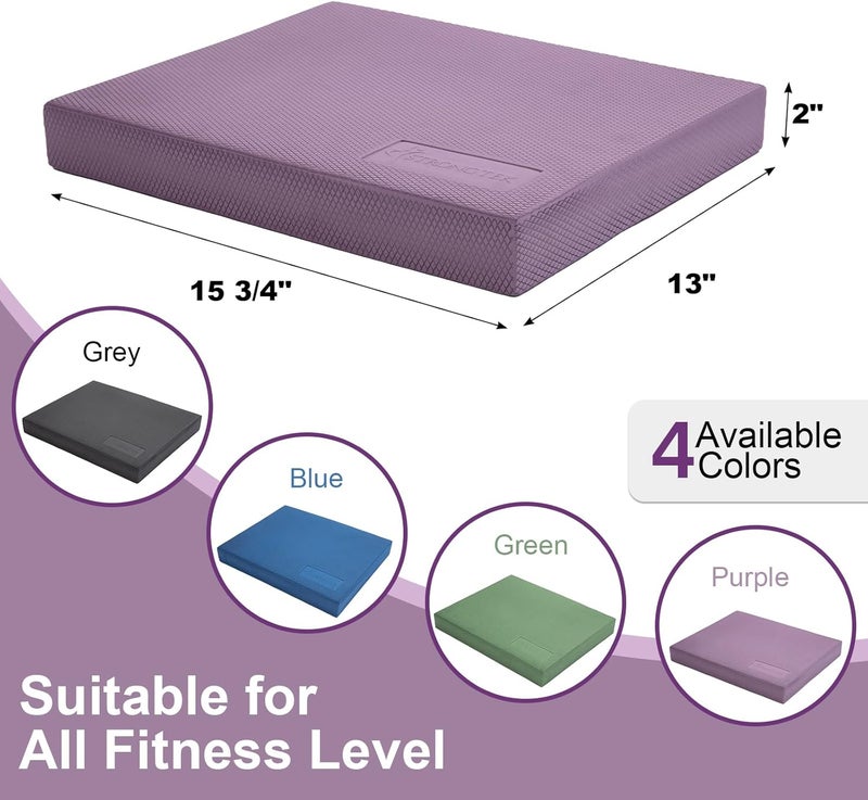 StrongTek Professional Foam Exercise Balance Pad - 15.8" x 13" x 2", High-Density TPE Foam Knee Pad, Non-Slip & Water-Resistant, for Balance Training, Physical Therapy, Yoga, and More - Image 2